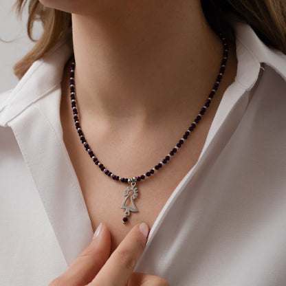Collar Virgen del Pilar acero