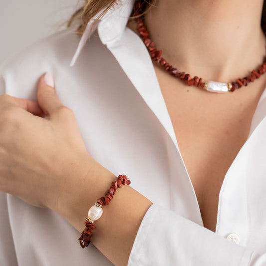 Collar y Pulsera Fuego de Luna