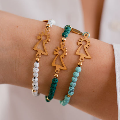 Pulsera Virgen del Pilar dorada