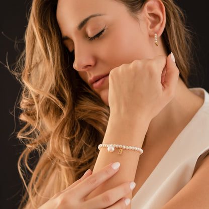 Pulsera Perla Mía y Pendientes Aura