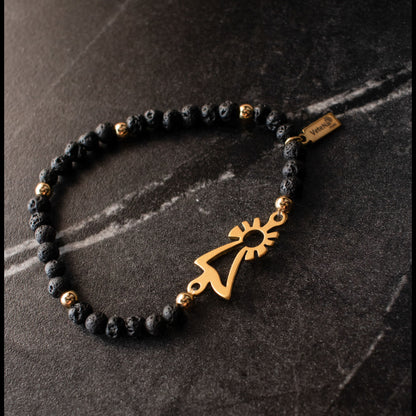Pulsera Virgen del Pilar dorada