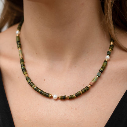 Collar Coralía y Anillo Cumbre