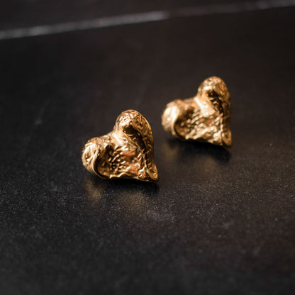 Pulsera Corazón entrelazado y Pendientes Corazón en relieve