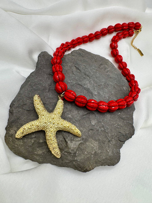 Collar Rojo Coral