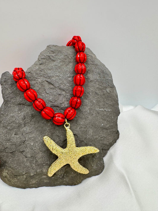 Collar Rojo Coral
