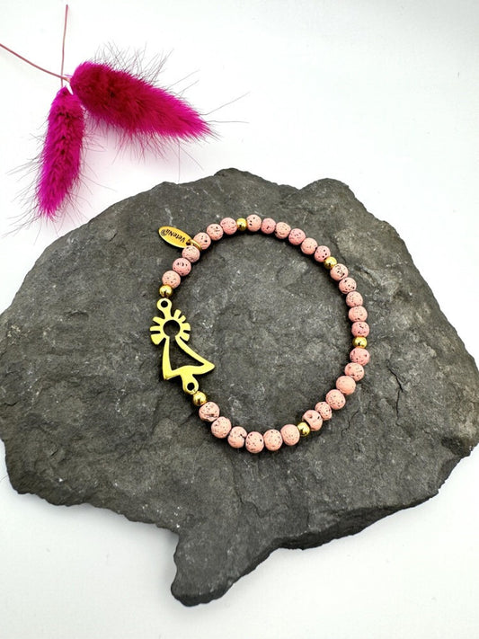 Pulsera Virgen del Pilar dorada