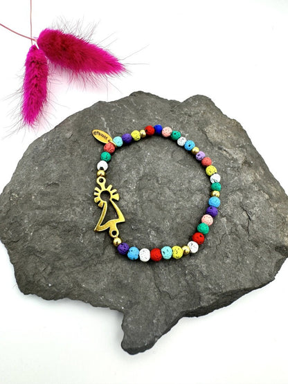 Pulsera Virgen del Pilar dorada