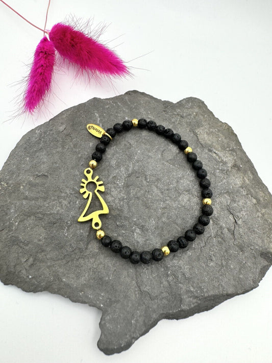 Pulsera Virgen del Pilar dorada