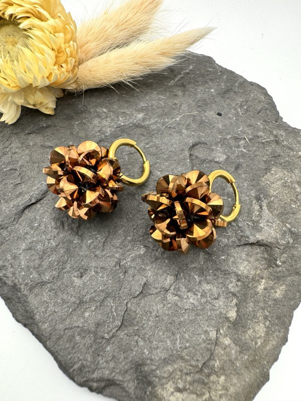 Pendientes bola strass