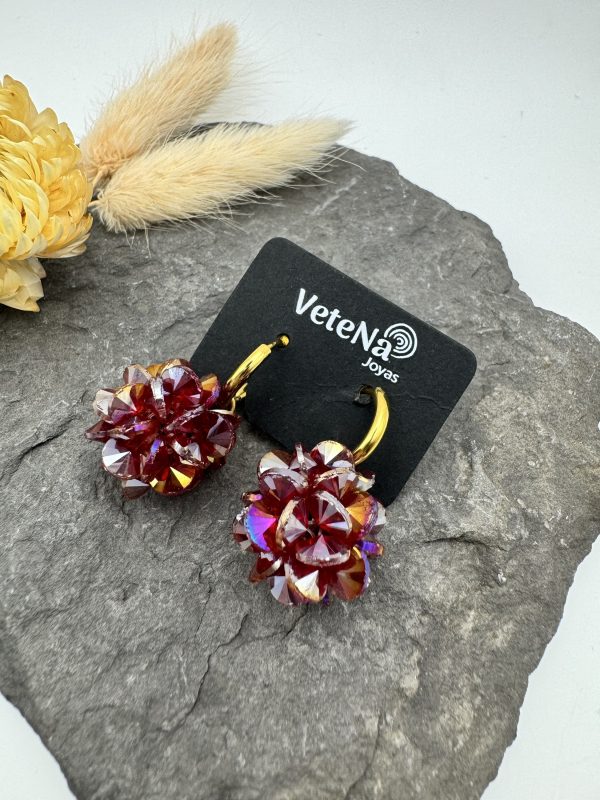 Pendientes bola strass - Imagen 3